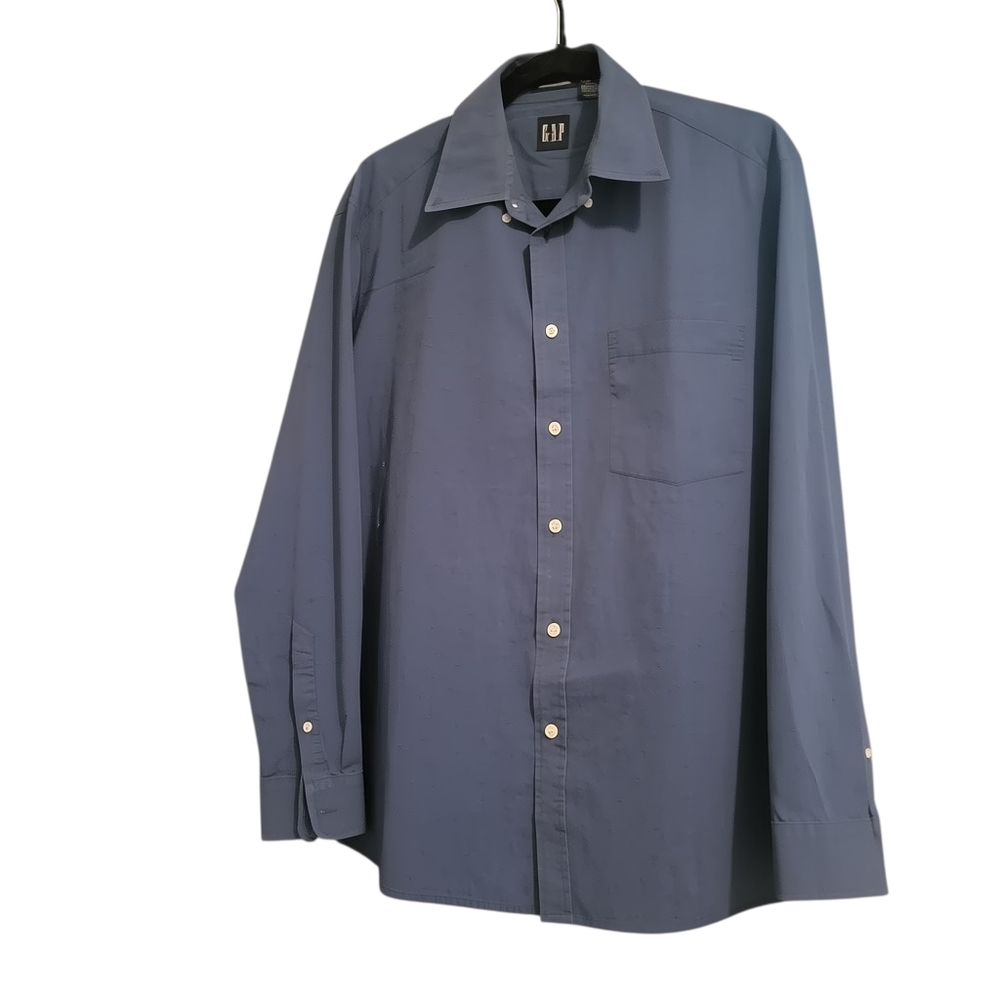 GAP Men's Casual Button-Down Shirt in Blue
